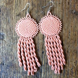 Rosebud Beaded Earrings